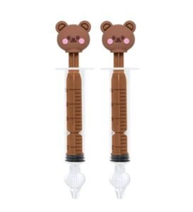 L2N Pharma Lot de 2 Seringues Bébé pour Lavage Nasal Ourson