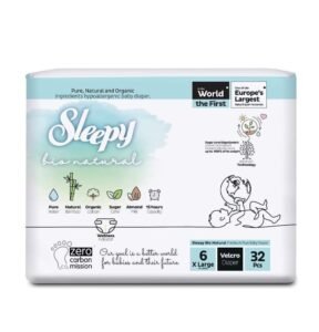 Sleepy Couches bio natural double jumbo XL taille 6 – 32 unités / 15-25 Kg