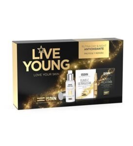 Isdin pack live young Flavo-C ultragiclan jour+mélatonine nuit+Age repaire Coffret