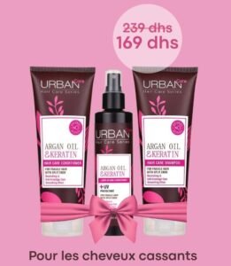 URBAN CARE PACK ARGAN & KÉRATINE SHAMPOOING + APRÈS-SHAMPOOING + LEAVE-IN