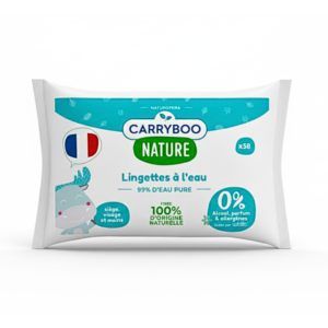 Carryboo Lingettes A L&rsquo;eau Pure Calendula 58 Pieces