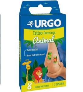 Urgo – Animal Kids – Pansements enfant aux motifs amusants – Boîte de 8 pansements